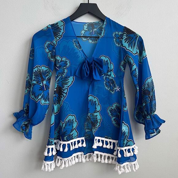 Rebel Athletic Blue Hawaiian Custom Team Cover-up YS - Picture 1 of 10